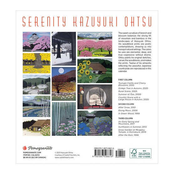 Serenity Kazuyuki Ohtsu 2024 mini wall calendar Calendars Tate